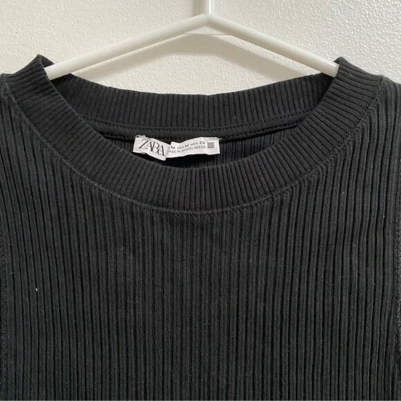 Zara Ribbed Crop Top M - Picture 2 of 4